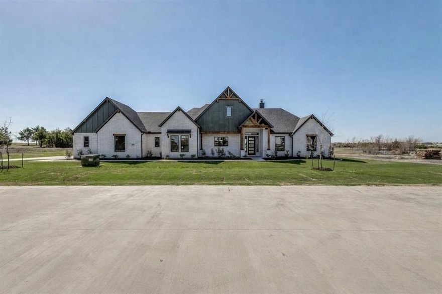 Welcome to peaceful country living in Nevada, Texas. This Brand New Home sits on a private 1.5 acre tree-lined lot in an exclusive 9-home community, offering privacy and space rarely found this close the city.  Inside, the thoughtfully designed floor plan features 4 bedrooms, 3 bathrooms, and a dedicated Study, perfect for working from home or creating a private retreat.  The open living spaces provide plenty of room for entertainging and everyday comfort. Step outside to a huge covered patio overlooking the gorgeous tree line, ideal for relaxing evenings, outdoor dining or just enjoying the peaceful surrounds. Enjoy the best of both worlds with country living and wide-open space, while still being a short drive to shopping, dining and nearby lakes for boating and recreation. A rare opportunity to own a brand-new home on Acreage in this rapidly growing area.