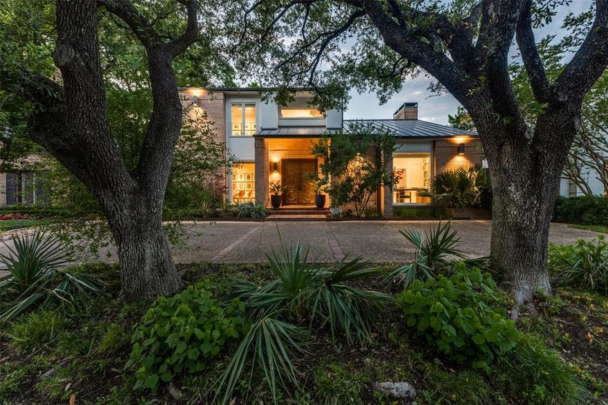 This fabulous Park Cities home — built in 1982 under the collaboration of Cy Barcus and modernist architect Bud Oglesby and painstakingly updated by the current owner — exudes a relaxed elegance befitting any family or lifestyle. From the stunning family room on the first floor overlooking a lovely pool to a cozy third-floor retreat, the 4 bedrooms, 4 baths and living areas offer comfort as well as intimacy in warm yet striking style. The SieMatic kitchen features granite countertops, Decor oven and cooktop, Bosch dishwasher. A floating custom granite buffet highlights the dining room. Custom Presidio woven shades throughout provide discretion while retaining the natural light of a classic Oglesby design. Terrazzo tile in one bath, a workout-studio off the primary and heated floors elevate life on the second level. The pool, which includes a hot tub was re-tiled and re-plastered in 2021. Other updates include plumbing, AC (2024), a standing seam roof (2024), Designer Art lighting and a remake of the two-car garage with custom flooring and cabinets. The attention to detail in this Park Cities stunner makes all the difference.