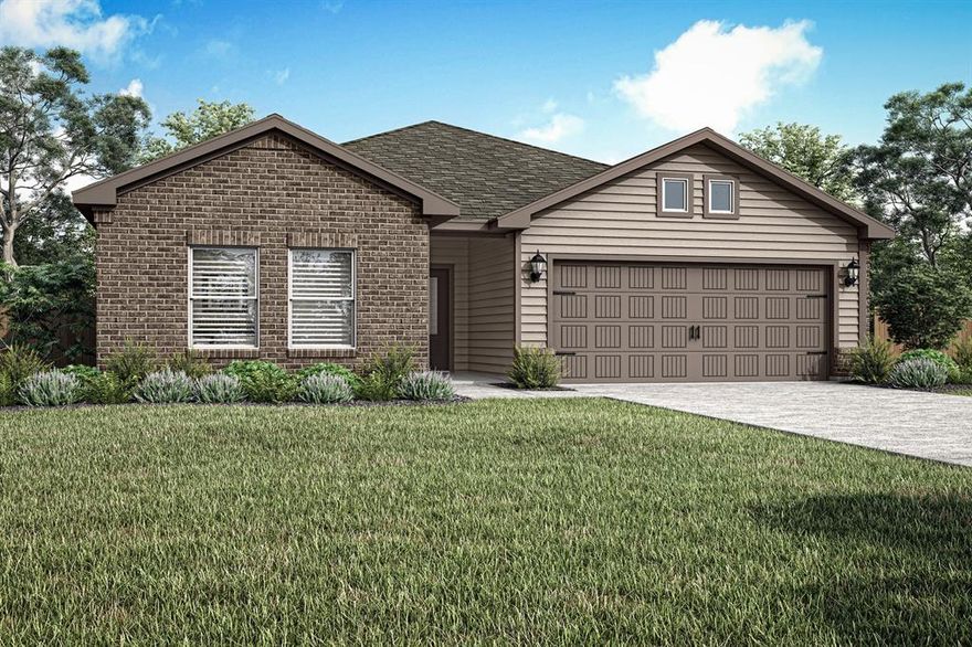 The Dutton floor plan features three spacious bedrooms, two bathrooms, and a versatile flex room, offering plenty of space for both relaxation and productivity. Its open-concept layout seamlessly connects the kitchen, dining area, and family room, making it ideal for everyday living and effortless entertaining. The flexible bonus room can easily serve as a home office, game room, workout space or whatever best fits your family’s lifestyle. Step outside to enjoy the fully fenced backyard and covered patio, perfect for relaxing or hosting gatherings year-round. With thoughtful design, spacious living areas and upgraded features throughout, the Dutton is a home that adapts to your family’s needs.
