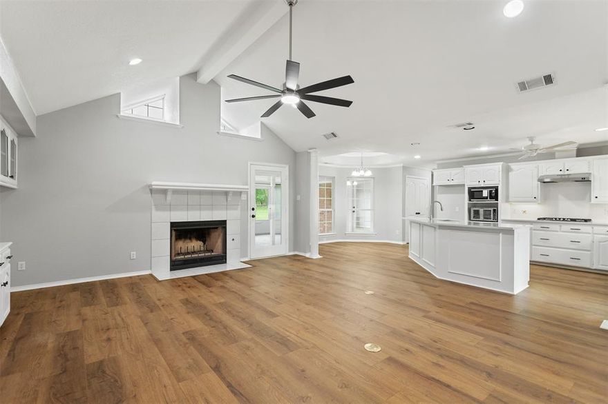 Stop the car!!! Look at this beauty and it’s major price reduction! $660,000.00 is so much lower than the tax appraised value. The taxes have to be done on sell price not county tax appraisal value tax has on it. Wow, this home is ready for new owners. Fresh paint inside and out new countertops in kitchen and bathrooms.  Home updated 2025 and turn key ready. Open floor plan makes this kitchen and living area easy to entertain many people easily. Primary bedroom is split off from other two bedrooms. Primary bathroom has been updated with a beautiful shower and a separate tub along with two vanities and two sinks. Come see this closet it is very big. Imagine living on top of the hill with beautiful surroundings and wonderful views. Come enjoy the country while being close to the city. With 7.5 acres, you will have enough property for you to use for animals, very large garden or ride ATV’s. 
The back porch is screened in and makes it easy for everyone to play games or just sit and relax. Could be turned into a year round second living area if buyer wanted to later. Don’t let days on market worry you, now that we are updated and feel so light and bright you will enjoy seeing this home that feels brand new.