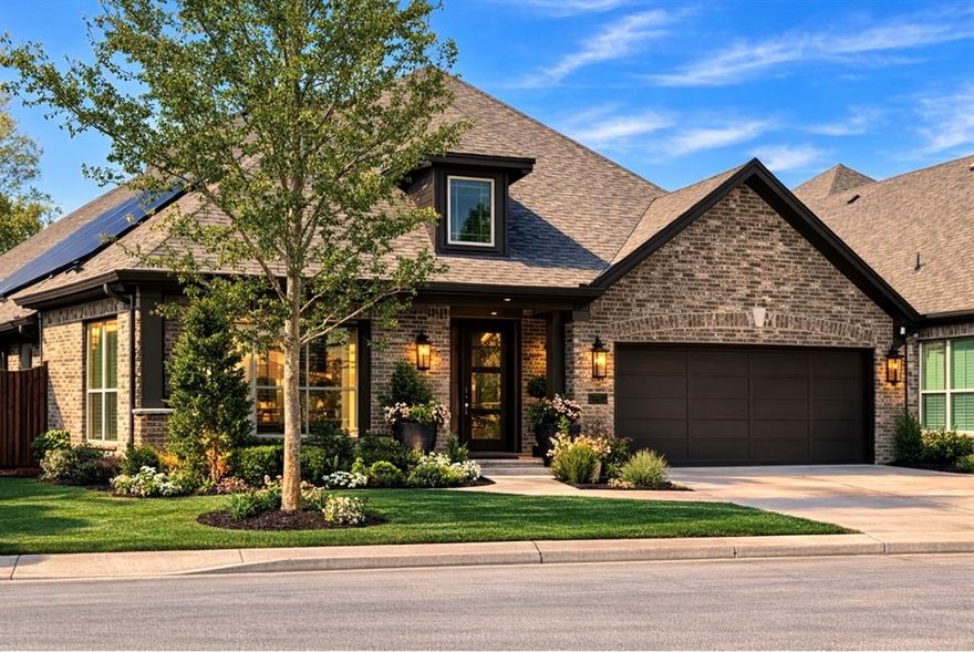 What sets this gracious home above the rest besides tons of upgraded features you ask?. 
Fully paid off SOLAR PANELS !
! AVERAGE electric bills under $100 a month!! There are so many premium upgrades and architectural detailing you will enjoy in your new home. Beautiful ceramic tile throughout giving the appearance of wood with the convenience and durability of tile while blending seamlessly with carpeted bed Bdrms. The flex space in the primary Bdrm dedicated fourth brm or sitting room offers so many possibilities as the original flr. Plan shows.  A spectacular bright kitchen with the air of Country French elegance.  The enormous center island, walk-in pantry, built in buffet, tumble marble back splash and cozy gas fpl are all an intricate part of the open fir plan.
The neutral color palette lends to easy customization to your ease. The upgraded exterior lighting, sprinklers, covered
Extended patio, easy clean pullout windows, invisible dog fence, upgraded 10 ft. front door with seeded glass and wrought trim.
This home is perfectly situated on an interior lot, easily maintained landscaping, surrounded by walking trails and bike paths a community pool and club house.