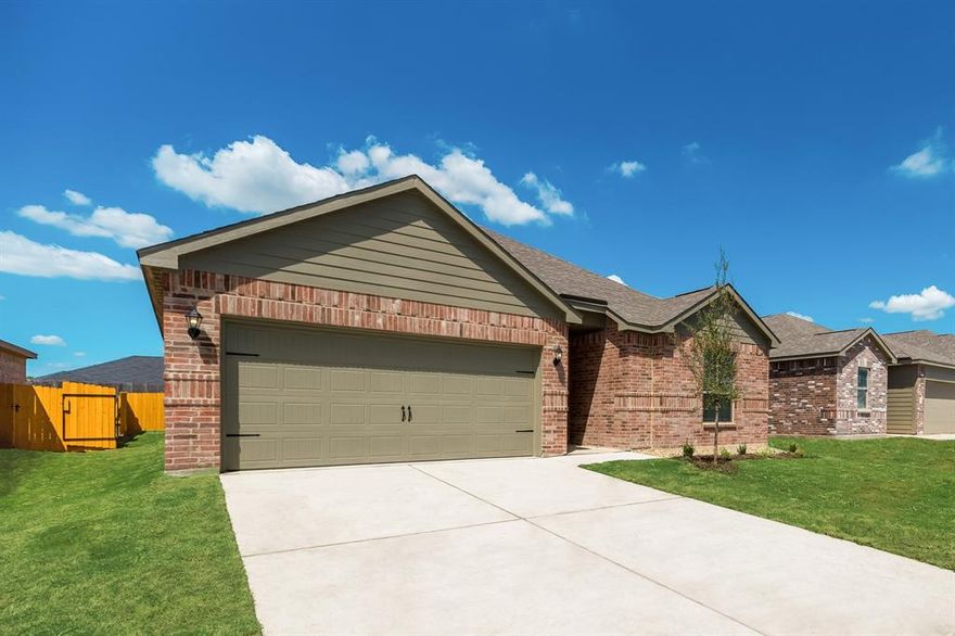 This incredible, new construction home is located in Shadowbend, a beautiful neighborhood in Anna, Texas. This one-story home features a stylish and functional layout with three bedrooms, two bathrooms, a spacious family room and more. The chef-ready kitchen with its sparkling granite countertops, oversized wood cabinetry, full suite of energy-efficient appliances and easy access to the dining room, create a functional area for preparing your family’s meals. In addition, this home comes with designer-selected upgrades included at no extra cost such as luxury vinyl-plank flooring, a Wi-Fi-enabled garage door opener, programmable thermostat and more.