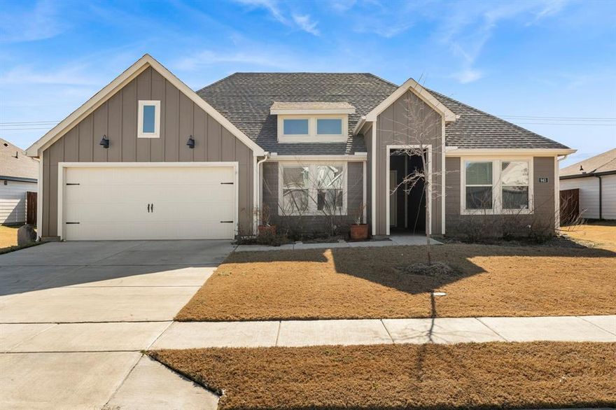 This charming home features a thoughtfully designed layout with inviting living spaces, generous natural light, and a warm, welcoming feel throughout. The kitchen opens seamlessly to the main living area, making it ideal for everyday living and entertaining. Spacious bedrooms provide a relaxing retreat, while the backyard offers plenty of room with a covered patio. Conveniently located with easy access to Lake Ray Roberts, this home delivers peaceful living with modern convenience. Don’t miss the opportunity to make this Pilot Point gem your own.