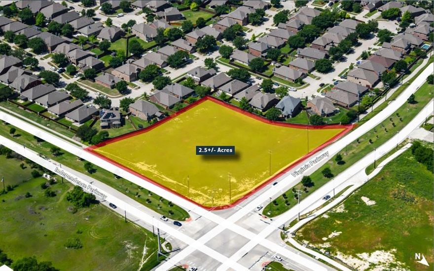 Vanguard Real Estate Advisors (VREA) has been exclusively retained to offer the opportunity to purchase a 2.5 acre hard corner development site located at 10021 Virginia Parkway in McKinney, TX (the Site). The Site is zoned C-2 (Local Commercial District) allowing for a variety of commercial uses for a potential purchaser. Its prime location offers excellent visibility and easy access, making it a highly desirable development Site.


The Dallas North Tollway is located approximately 4 miles west of the Site, US 75 is approximately 6.5 miles to the east, and US 380 is less than a mile to the north. The locations demographics are extremely strong, with a one-mile median household income of $189,000 and a one-mile median home value of $658,333. This is an excellent opportunity to acquire a hard corner in one of the fastest growing markets in Texas at a price of $35 psf.