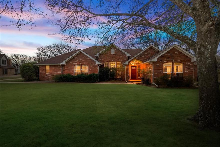 Beautiful property on acreage in Combine with a true country feel. This 4 bedroom home is made for entertaining with 2 living areas and 2 dining spaces. Enjoy the outdoors year-round on the screened-in patio. Smart-home certified with a split-bedroom layout, Jack-and-Jill bathrooms, and walk-in closets. The cozy corner wood-burning fireplace anchors the main living space. The kitchen features updated granite countertops, a farmhouse sink, and plenty of cabinet space. Wood floors, recently replaced carpet, crown molding, and tray ceilings add charm throughout. The spacious primary suite offers a large garden tub, separate shower, and a relaxing retreat feel. Peaceful, private, and full of character, this one feels like home.