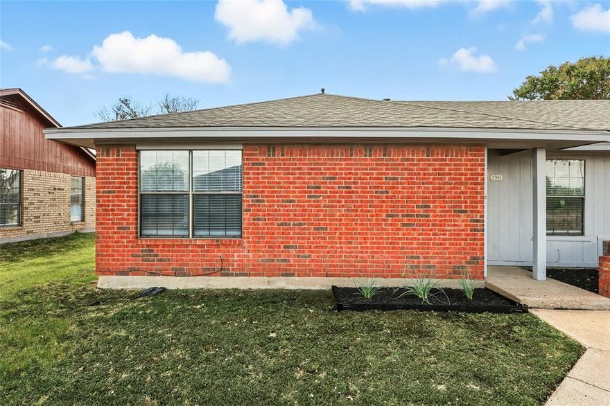 WHY RENT WHEN YOU CAN OWN? Darling updated half-duplex in excellent location. Walk to the DART Park and Ride.  Easy commute to work, whether you work in Dallas, Waxahachie, or somewhere in between. The cook in your family will love the spacious open kitchen with breakfast bar, plenty of cabinets, gorgeous granite counter tops and recent appliances.  The living room has plenty of light and is open to the kitchen.  Spacious bedrooms with walk-in closets.  Recent paint and flooring throughout.  Covered porches front and back, plus an extra exterior storage closet for your lawn mower, yard tools, etc.  Affordable homes that are move-in ready are hard to find in today's market, so this is a fabulous opportunity.  This property qualifies for a grant of up to $10,000 plus another $5,000 toward closing costs for qualified owner-occupants!  This property would also make a great investment property, so investors are welcome.