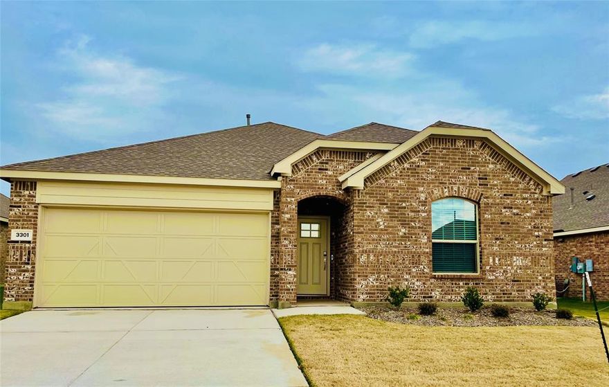 Brand New Home! Featuring picturesque views of the Community Park and Pool, this residence has never been occupied before. Enjoy the spacious layout of this 4-bedroom, 2-bathroom home with a 2-car garage. The interior boasts a large family room, granite countertops, luxury vinyl plank floors in the main living area, and ample storage space. The exterior includes a generous covered patio, a private backyard, and abundant natural light. Conveniently located near Frisco, Prosper, Celina, and major highways, including the DNT, with plenty of shopping and dining options nearby. Easy access to Hwy 380 makes this home ideal for families with kids and pets, catering to everyone's needs. Appliances are inclluded within the lease price.