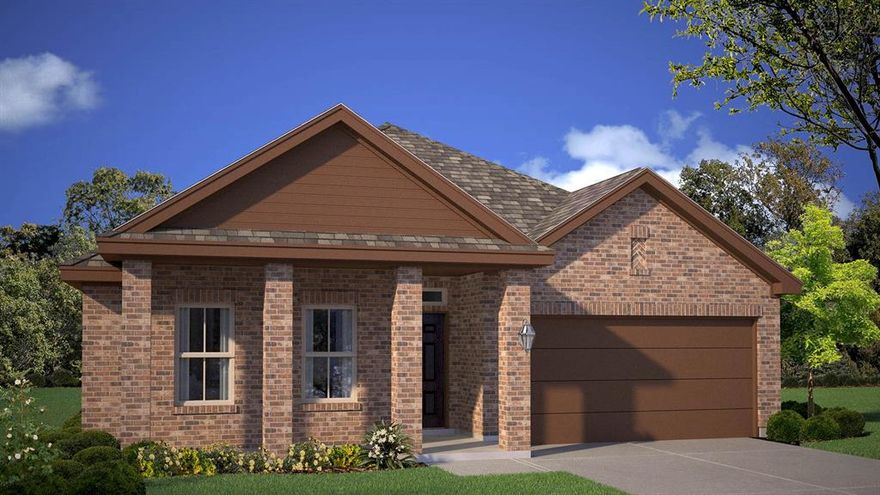 D.R. Horton America's Builder since 2002 is excited to serve as your new home builder in Vista Park, a fabulous unique master planned community in Decatur and Decatur ISD! This thoughtfully designed single-story Starkville floorplan Elevation I, with an estimated Spring completion, offers 4 bedrooms, 2 bathrooms, and a 2-car garage with an open-concept layout that connects the family room, dining area, and kitchen for a functional and inviting living space. The kitchen is positioned at the heart of the home and includes quartz countertops, 36” upper cabinets, stainless steel appliances, electric range, stainless steel drop-in sink, a center island, and a walk-in pantry—designed for both convenience and everyday comfort. The private primary suite offers an en-suite bath with dual quartz vanities, an oversized shower, and a walk-in closet located off the bathroom, providing an ideal retreat. Quartz vanity tops are also included in the secondary bathroom, while Revwood flooring is installed throughout all main areas and wet zones for durability and style. Constructed with energy-efficient features and equipped with America’s Smart Home Technology, this home also includes exterior upgrades such as a covered back patio, full sod, sprinkler system, privacy fencing, and landscaping. Situated conveniently near Highway 287 and Highway 380, Vista Park provides easy access to key roads, making it ideal for commuting and exploring the surrounding areas.