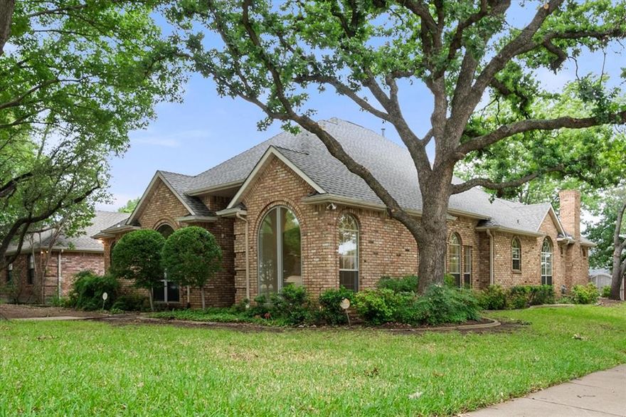 Step into timeless charm with this one-owner one story home nestled in esteemed, established Georgetown Subdivision. Thoughtfully designed with both functionality & style in mind, this residence offers two spacious living areas & two dining spaces, perfect for everyday living. Fresh paint throughout add to the appeal. The heart of the home features a warm & inviting back living room, highlighted by LVP flooring, a classic brick fireplace & custom built-in shelving on either side of the fireplace. A wall of windows facing the back and side allows for natural light to flow into the space. An open-concept layout seamlessly connects this area to the kitchen, creating an ideal design for gatherings. The kitchen is a chef’s delight, boasting abundant cabinetry, generous prep space, a center island & a breakfast bar with built-in hutch for additional seating & storage. At the front of the home, you'll find elegant formal living & dining areas filled with natural light streaming through expansive windows, complemented by beautifully maintained wood flooring. A dedicated office with French doors & closet provides the perfect work from home retreat or flex space. The large sky lights make the space bright. The spacious primary suite offers a peaceful escape, complete with bench seating, two closets & a well-appointed ensuite bathroom featuring a relaxing garden tub, separate shower, & ample space to unwind. A secondary full bathroom is conveniently located for everyday use. Additional highlights include a generously sized laundry room with folding area & a 24x20 side-entry garage equipped with an electric gate for added privacy & security. The extended concrete areas in the backyard create a versatile outdoor space ideal for entertaining, all while maintaining a low-maintenance yard. Recent updates include: Class 4 roof, gutters and solar screens and energy efficient water heater.