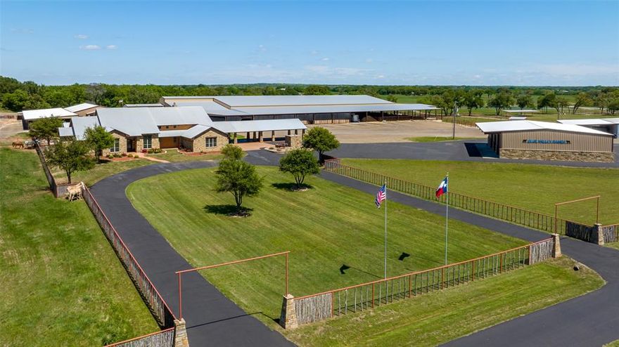 A true horseman’s dream with exceptional improvements. The 186 acre sprawling estate has multiple gated entrances off HWY 51 just north of Granbury. From the main entrance visitors will enjoy the soft winding paved road lined with top rail pipe fencing and cedar staves leading to the 3BR,3B recently remodeled custom home with attached garage and extended carport. The backyard features a large entertaining area with covered outdoor kitchen, pool, newly resurfaced decking, and meticulously landscaping. Within a stones throw of the main house sits the custom horse barn and attached covered 140x250 arena complete with 60 ft covered extension to the west, priefert panel walker, roping boxes, chute, announcer’s stand, cattle pens and more. The property also features five stocked tanks, numerous pastures with loading sheds, a mare barn with apartment, three bay enclosed shop, four oversized equipment sheds, highly improved pasture, a second home, and help quarters.