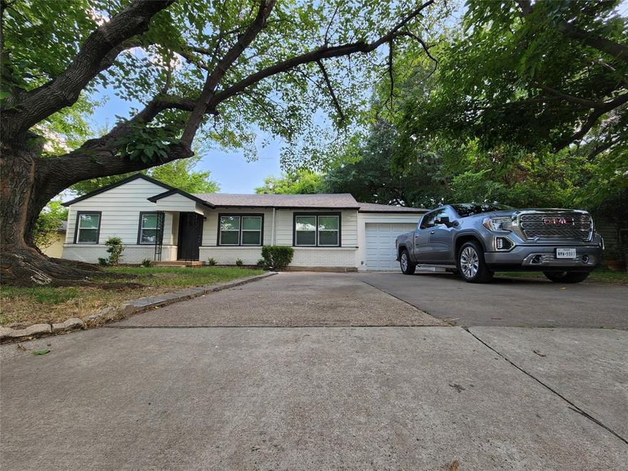 Recently updated 3 bedroom 2 bath home on a large lot. Just 3 blocks away from Old Town Lewisville Restaurants, Taverns, Auditorium, City Hall, and unique shopping near Main St &amp; Mill St. In my experience, it has been a quiet neighborhood with everyone trying to make one home cuter than the next. Being so close to Old Town Lewisville gives a feeling of being in an active environment yet still tucked away for relaxation. Experience the may restaurants or cook at home on the Stainless Steel Gas Range. Kitchen also has SS Dishwasher, built in SS Microwave, large SS Sink with gooseneck kitchen faucet. High quality Quartz counters with a little sparkle brighten up the space. The oversized living room makes it a great home to entertain guests or even the huge back yard. Having a 14x12 shed keeps the garage clear for your car. The home feels like an escape from the hustle and bustle. Come make it your home. Stock Photos. Occupied. Available Aug 1.