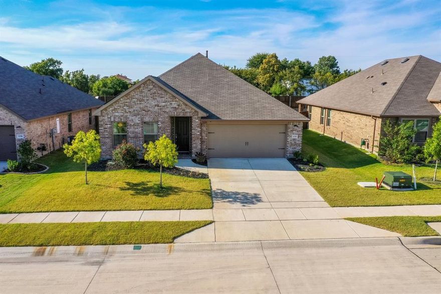 Wow! Like new & Move In Ready. Gorgeous 2020 One owner Home is still under Builder warranty. Home has an Open Floor Plan, Large Kitchen with gas cooktop, accent wall, 42in cabinets, quartz counters & island overlooking breakfast area & large Family Room. Dining Room could be an office or study. Beautiful LVP flooring in common areas. Large Master Bedroom is separated from other Bedrooms with his & hers vanities, walk-in shower & Huge walk-in closet in Master bath. Large pool sized backyard with covered patio & plenty of room for kids to play or to entertain friends & family. Incredible amenities in this family friendly neighborhood. Easy access to Hwy 80 and approx only 25 minutes from downtown Dallas