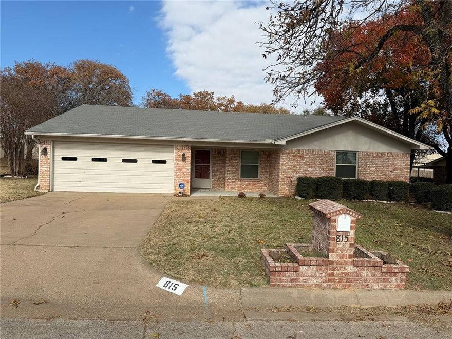 This inviting three-bedroom, two-bath home in Weatherford offers a thoughtfully updated interior with granite countertops, luxury vinyl plank flooring, carpeted bedrooms, and modern ceiling fans. The kitchen includes updated appliances, and the home features a clean, neutral feel throughout. The wood burning fireplace is cozy and inviting. Outdoors, enjoy a generously sized, fully fenced yard with attractive landscaping in both the front and back, along with covered patios that provide comfortable outdoor living space.