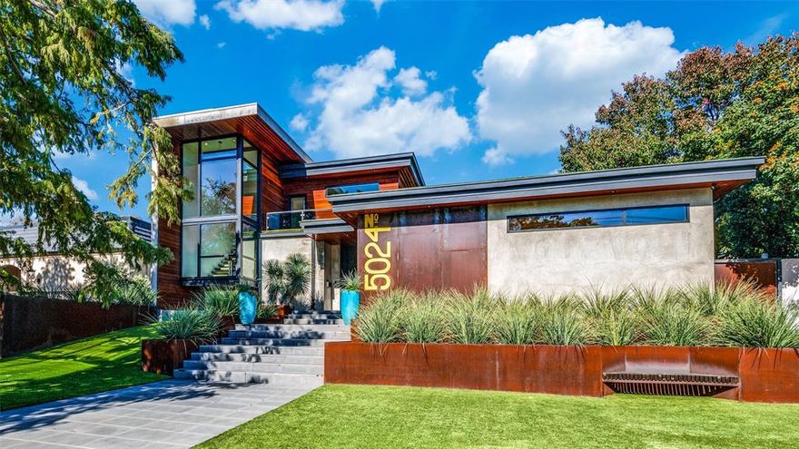 Excellence abounds in this Modern Masterpiece re-envisioned by the highly acclaimed RGD+B, a residential design group specializing in inspired homes for modern visionaries.You're immediately enveloped and awed by the succinct sophistication and serene feel this home exudes, never suspecting it was extensively transformed from a home originally built in 1972. Open living spaces, large-frame windows and sliding doors that embrace the exterior light and surrounding outdoor water features, fireplace, lush courtyards, rooftop gardens and living spaces truly enhance the limitless entertaining and living experience possibilities of this property. In keeping with the home's sleek simplicity, a commitment to natural design elements was used throughout, including; custom cast concrete, steel, leathered marble, black walnut cabinetry, white oak floors & smoked glass. This infusion of natural design elements brings warmth & livability to the sleek modern architecture. Sumptuous, downstairs Primary Suite offers pool views, fireplace, a spa like bath and an exquisite custom closet. Upstairs features two spacious bedrooms with en suite baths, an art studio (or 4th bdrm), secret office & lush rooftop patios. Additional amenities include:steel structure, foam insulation, Lutron automation, motorized shades, a chef's kitchen with custom steel vent and professional appliance package, exposed steel beams, glass wine room, wet bar, working pantry and full service utility room with dog wash area and a hidden office with a safe room.The private fourth bedroom has a murphy bed with full bath and can serve as a studio, another living room or game room. All perfectly located in the Crestline Rd Estate Area just minutes away from River Crest Country Club, museums and the Cultural District offering walkability to charming neighborhood establishments in the heart of Ft Worth. Welcome Home.