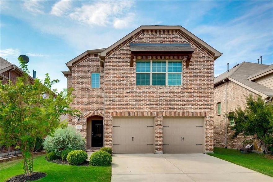 Gorgeous Double story East facing  home in FRISCO ISD!!! home with 4 bedrooms 2 living rooms and 2 dining rooms. Large kitchen has natural stone and granite countertops and also has an Island. in kitchen, and loads of storage space. Master bedroom offers separate walk in shower and dual sinks. Hardwood floors in the living area, kitchen, breakfast area, carpets in bedrooms where tiles in bathrooms. Well maintained backyard. It includes energy efficient high efficient water heater, programmable thermostat etc. The house also contains green features with enhanced air filtration and rain or freeze sensors. Common feature include club house, community pool and park.