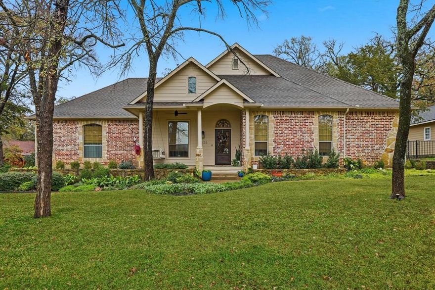 Little slice of paradise! Welcome to 1125 Kiowa Dr. E, located in the vibrant community of Lake Kiowa! This exceptional property offers a wonderful combination of comfort, convenient amenities, beautiful landscaping, & just within walking distance to a boat ramp. The open concept floor plan seamlessly connects the family room, dining area, and kitchen, creating an enjoyable atmosphere. The family room features large windows that fill the space with natural light, while a cozy fireplace adds warmth & charm to the room. The kitchen boasts granite countertops, center island, & ample storage space. The master suite offers a generous bedroom with a private ensuite bathroom featuring dual vanities, & large walk in closet. The additional bedroom is suited for family or guests. The beautiful office space offers coffered ceilings, built in book shelves & a cozy space to work. Space above the 4 car garage provides a large storage space, or can be finished out as a bunk room, or flexible bonus space that fits your needs!Lake Kiowa is a gated community with 24-hour security. Residents enjoy unlimited golf on a rated golf course. The 653-acre lake provides great water skiing and fishing. Other amenities are: pro shop, club house, restaurant, 19th hole with bar, pavilion, par 3- 9 hole golf course, fishing dock, tennis courts, and much more. Close to Gainsville and Winstar Casino for entertainment!