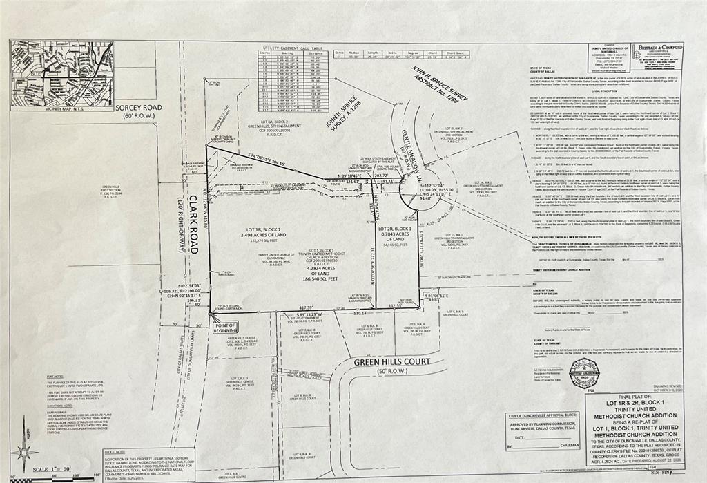 TRINITY UNITED METHODIST CHURCH ADDITION - Land