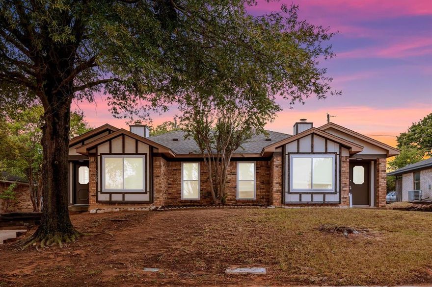 Discover comfortable living in this charming duplex, perfectly situated in Arlington, TX. Featuring three spacious bedrooms and two full bathrooms, this home offers a comfortable floor plan with a host of modern amenities. This home demonstrates an open-concept layout seamlessly connecting the living and dining areas, providing a versatile space for your needs. Enjoy your free time by the cozy fireplace, creating a warm and welcoming ambiance, perfect for relaxing or entertaining.

Enjoy easy access to major highways and businesses due to Arlington's central location between Dallas and Fort Worth.

*MOST HOUSING VOUCHERS ACCEPTED* contact our office for details.