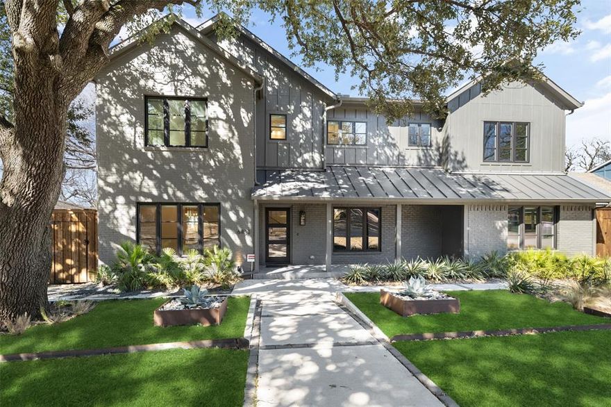 6933 Wabash Circle is sited on a gorgeous tree canopied block in a prime Lakewood location! This remodeled residence offers stunning interior design elements and a warm, timeless exterior. Comprised of 5 bedrooms, the home includes a tranquil primary suite on the first floor as well as a guest room. Upon entry a sleek foyer is flanked by a gracious dining room with a wall of windows and a cozy, inviting formal living room that could also serve as a study. The chef’s kitchen features Thermador appliances and stunning island that is open to a large living room. The second floor boasts 3 en-suite bedrooms and access to a spacious game room with wet bar and beverage center, a study lounge, and wine room. High-end designer finishes include smooth walls, tasteful wallpaper, tile, and decorative lighting selections. The backyard is an oasis complete with covered outdoor living area, fireplace, resort-style pool & spa, expansive turfed spaces, & tasteful landscaping. The attached 2 car garage has an electric vehicle charging station. Electric access gate at the rear driveway provides easy alley access and added privacy. Fabulous location within close proximity to Lakewood Elementary and White Rock Lake.