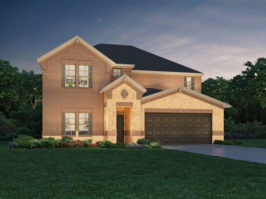 Brand new, energy-efficient home available by Mar 2024! Try a new recipe in the Bexar's impressive kitchen, complete with a useful island and large pantry. Dusk cabinets with off-white quartz countertops, warm grey EVP flooring with gray beige tweed carpet in our Lush package. Unwind after a long day by throwing the ball for Fido at the community dog park or go for a bike ride on the miles of nearby trails. Located in Melissa, Wolf Creek Farms is just minutes from a large 10-acre lake and regional park. The community is in Melissa ISD with top-tier schools just a few minutes away. We also build each home with innovative, energy-efficient features that cut down on utility bills so you can afford to do more living.*  Each of our homes is built with innovative, energy-efficient features designed to help you enjoy more savings, better health, real comfort and peace of mind.