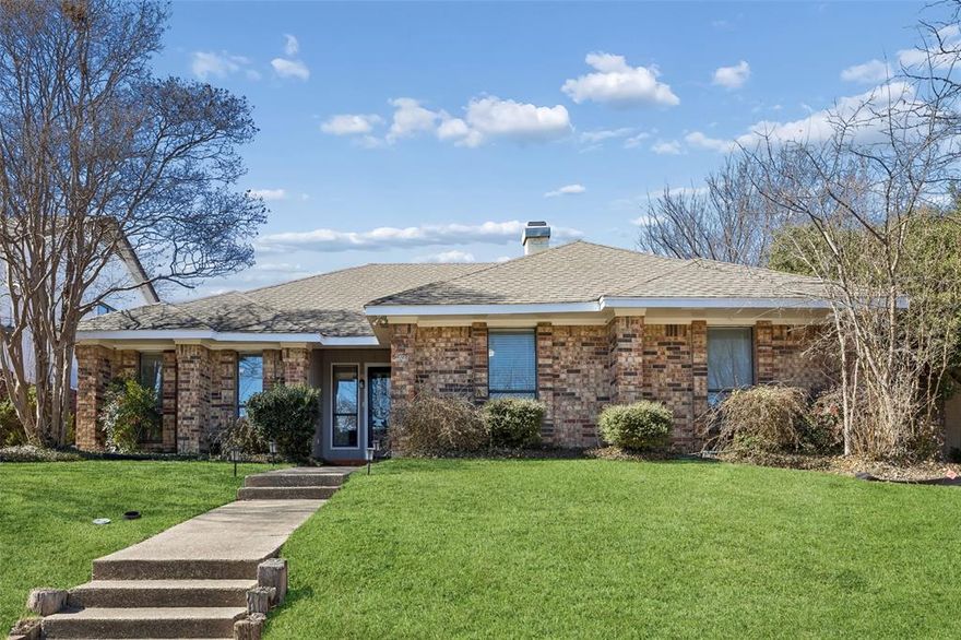 Curb appeal abounds with this inviting 3-bedroom, 2-bath Dallas home, thoughtfully designed for comfortable everyday living and easy entertaining. The welcoming living room sits at the heart of the home and features a beamed ceiling, stately fireplace, and wet bar—an ideal space to relax or gather with guests. The spacious kitchen offers built-in appliances, generous storage, and a bright breakfast nook filled with natural light. A formal dining area provides a dedicated space for hosting and special occasions. The private primary suite is a true retreat, complete with a cozy fireplace and an ensuite bath featuring dual sinks, a separate shower, a soaking tub, and a walk-in closet. Secondary bedrooms are well-sized and share a full bath, offering flexibility for a variety of needs. The third bedroom easily functions as a den or home office, adding versatility to the layout. Outdoors, enjoy a large, private backyard with plenty of room to relax, garden, or entertain. Conveniently located near numerous parks, shopping, and dining options, this home blends comfort, charm, and everyday convenience in a desirable Dallas setting. 3D tour available online!