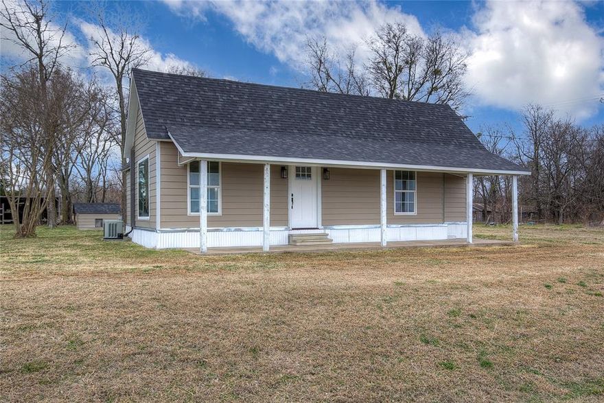 Back on the market not due to any property issues. A perfect example of what great country living should be. This home is located 2 miles from historic downtown Commerce, with easy access to the college, and everything Commerce has to offer. This home features a complete remodel, new walls and subfloors to the raised Natural tongue and grove ceilings, Natural sealed butcher block counter tops, Open kitchen butcher block shelving, new water heater, new three-tab roof. All new plumbing and electrical. Interior Plywood walls. Cozy electric central heat and air, new insulation Etc. Features spacious walk-in closets, an oversized 11.5ft x 5.5ft Bathroom as well as tongue and grove bathroom walls with a large Vanity. Includes range, microwave, and refrigerator. Galvanized metal skirts around the entire home driven into the ground.
Outside we have a large 25ft x 24ft 600Sqft Lighted workshop Built in 2018, with 55-amp service from the house. A 12x20 lean-to all settled on a very spacious one acre of land outside city limits. This home is an excellent choice for anyone looking to be close to town but have the access of in town. it's quiet and pleasing to the eyes for anyone looking for a trouble free and freshly remodeled home with a complete restoration completed in February of 2026. The home is unoccupied and unused during the entire project.
We are including closet rods and shelves will be installed before closing.