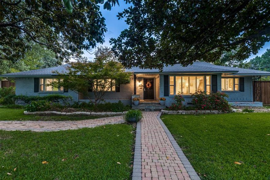 Situated on a rare nearly half acre lot (145x140) in desirable Preston Hollow, this three bedroom two bath original ranch offers a wonderful opportunity just a five minute walk to Preston Center. Offered by only the second owner, the home provides timeless character and flexibility whether refreshed to suit your vision or reimagined as the site of a custom new build. The floor plan includes a welcoming foyer and formal living and dining rooms which seamlessly flow into the family room and kitchen. A private hallway off the family room leads to three bedrooms and two full baths. An attached two car garage provides everyday convenience and a third parking spot within the gated driveway offers an electric car charger. Outdoor features include a large rear porch, fire pit area, oversized driveway with plentiful guest parking, plus a spacious side yard with greenhouse and an additional patio. An exceptional opportunity in a sought after location on a generously oversized lot!