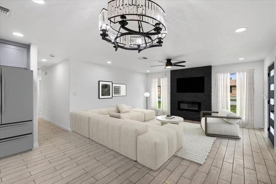 Welcome to your BEAUTIFUL NEW RETREAT! Nestled on a spacious corner lot less than a mile from Cedar Creek Lake, this brand-new build perfectly blends modern elegance with everyday comfort. As you walk inside, you’re greeted by a flood of natural light in a beautifully open living space. The seamless flow between the living room, dining area, and kitchen is centered around a striking black stone electric fireplace—perfect for cozy evenings inside. The home chef will fall in love with the kitchen, which boasts crisp ceiling-height cabinetry, gorgeous quartz countertops, and brand new stainless steel appliances.

Tucked away at the back of the home, you'll find a peaceful and practical layout designed with everyday life in mind. A central hallway thoughtfully separates the primary suite from the two additional bedrooms, creating an ideal setup for a family who loves to stay close, or for anyone needing a dedicated home office, craft room, or flex space. At the end of a long day, your private primary suite provides the ultimate sanctuary. Unwind in the spa-like ensuite bathroom, featuring a custom-tiled walk-in shower, and an oversized walk-in closet with exceptional storage.

The perks don't stop at your front door, either! Beyond the home, the family-friendly Harbor Point Community enhances your lakeside lifestyle. Spend your weekends making memories at the POA members-only lakefront park, complete with a fishing pier, swimming area, pavilion, playground, and covered picnic tables! Don't just look at the photos; come feel what life is like in Harbor Point. Schedule your visit now, fall in love, and be the first to turn this dream house into a dream home!