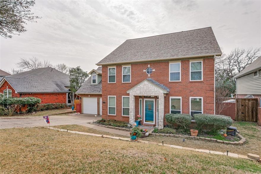 Rare opportunity in Stone Gate, a highly desirable neighborhood known for low turnover and strong community feel. Ideally located in the heart of Grapevine—just minutes to Grapevine Lake, Historic Main Street, shopping, dining, major highways, and DFW Airport.

Close to award-winning schools including Heritage Elementary, Heritage Middle School, and Colleyville Heritage High School. See Pictuers for Maps

Step outside to a private backyard retreat featuring a resurfaced pool and heated spa (2024), child-safe metal safety fence, custom winter cover, and covered patio—perfect for entertaining.

Inside, the updated kitchen showcases quartzite countertops, stainless farmhouse sink, 36” gas range, double convection ovens, and floor-to-ceiling cabinetry with glass display and coffee bar. The first floor offers new water-resistant hardwoods, a dedicated office with built-ins, and a versatile bonus room ideal for a playroom, guest space, or second living area.

Upstairs includes a spacious primary suite with jetted tub and separate shower, updated baths, game room, and flexible craft space.

Major updates include 2024 water heater, reworked ductwork, UV air systems, and dual AC units for year-round comfort.

A rare combination of location, walkability, updates, and lifestyle—this is Grapevine living at its best. Ask for a List of Updates