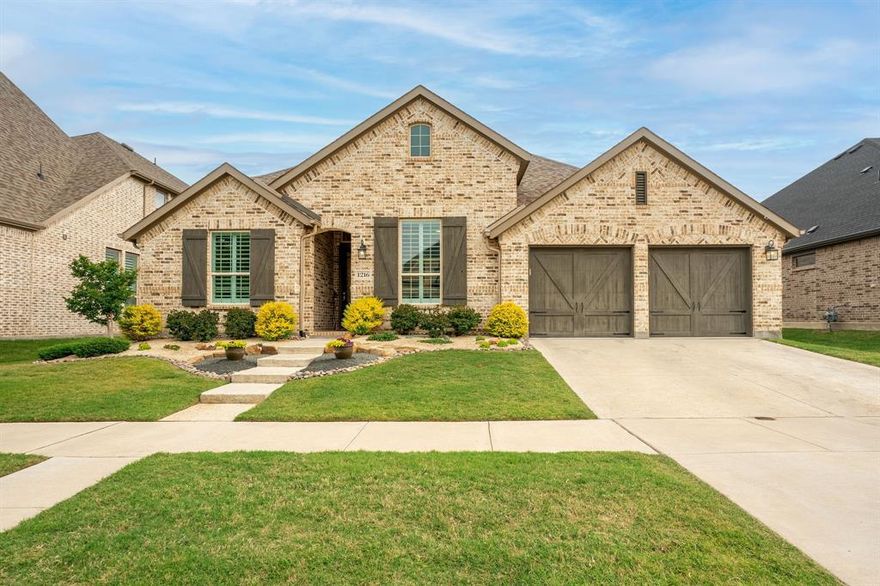 STUNNING and IMMACULATE home IN ARGYLE ISD with 3 CAR  TANDEM GARAGE nestled in HARVEST MASTER PLANNED COMMUNITY, with an AWARD WINNING LIFESTYLE MGR! The moment you walk in you will think you are in a MODEL HOME adoring the EXT. HARDWOOD FLOORING in the main living areas along with this perfect and open floor plan for all your entertaining needs. The kitchen is an absolute CHEFS DREAM with an abundant of countertop space and cabinetry, as well as a large sit up breakfast island. The family room and breakfast nook feature a wall of windows overlooking the covered patio and backyard. The MASTER SUITE is also a dream with large SPA BATH. Secondary bedrooms are large with nice closet space, in addition you will enjoy working from the beautiful study with french doors. You will also be able to enjoy movies in the media room, or enjoy as a flex space. HOA DUES INCLUDE INTERNET AND CABLE.HARVEST IS CONVENTIENLY LOCATED NEAR SHOPPING,RESTAURANTS & EASY HWY ACCESS.