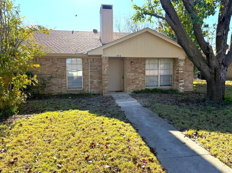 Charming 2 bed, 1.5 bath half duplex in the heart of Sachse! The home has been well maintained and has a partially open floor plan with no carpet throughout. The living room is good sized with a lovely wood burning fireplace. The dining room can be used as a flex space as the kitchen has room for a breakfast table in it as well. There is fresh paint and flooring throughout. Covered carport parking and outdoor storage closet in the back along with a fenced in yard. Flooring in pictures is a virtual rendering of the flooring that will be installed the week of Dec 1.