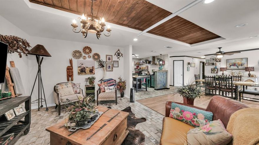 This house has recently been transformed into the cutest rustic eclectic home!  Owner buyer? Investor buyer? Perfect use for STR with festivals and events happening on the square all the time!  Great opportunity for either.  Walkable to the square, about 10 minutes. Quiet and cozy neighborhood in Central Granbury.  The coolest garage expansion with the rails and door still intact. The HVAC was replaced in July 2021. Come and see for yourself!