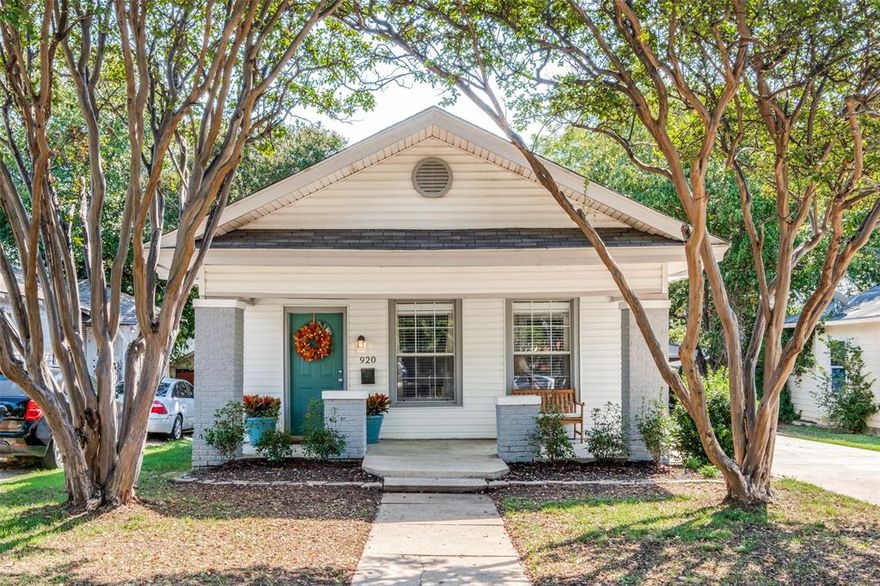 Step into this beautifully updated prairie-style home, located just south of the vibrant Bishop Arts District. Blending original charm with modern upgrades, this home offers a seamless mix of warmth and style. As you enter, you'll immediately notice the stunning wood floors that flow throughout, enhancing the open, inviting feel of the space. The home features two generously sized bedrooms, each with spacious walk-in closets. Both bathrooms have been thoughtfully remodeled with stylish finishes, bringing a fresh, contemporary touch. The bonus room at the back offers flexible space for a home office, playroom, or cozy retreat. The large backyard is an entertainer’s dream, complete with a new wood fence, newly landscaped grounds, and a reimagined carport—perfect for hosting guests or relaxing in your own private oasis. A few updates to mention include re-stained hardwood floors, new light fixtures, updated trim and doors, Nest thermostat, and a new dishwasher. With a host of additional upgrades, this home is move-in ready and offers the perfect combination of modern convenience and classic charm. Located just minutes from Dallas’ best shopping, dining, and with an easy commute to Downtown, this home offers both comfort and convenience in one of Dallas' most desirable neighborhoods. Contact the listing agent for a full list of property updates and schedule your tour today!