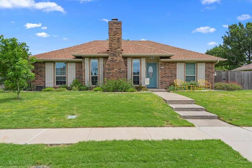 Welcome home to this beautifully updated gem, perfectly blending comfort, style, and location! From the moment you step inside, you’ll be greeted by a spacious living room centered around a cozy brick fireplace—ideal for relaxing evenings or gathering with family and friends.

The open flow leads you into the kitchen and dining area, where stainless steel appliances—including an electric range and built-in microwave—make it easy to cook, entertain, and create memories.

Retreat to the primary suite, featuring a charming wainscoting accent wall and a private ensuite bath complete with dual sinks. Two additional bedrooms offer generous space, ceiling fans, and flexibility for family, guests, or a home office. A well-appointed second full bathroom is conveniently located between them.

Step outside to enjoy a fully landscaped backyard with a wooden privacy fence—perfect for weekend barbecues, pets, or simply unwinding in your own outdoor space.

And let’s talk location… you truly can’t beat it! Walking distance to MacArthur Park, Mockingbird Elementary School, and Coppell East Middle School, with easy access to major highways and just 20 minutes to Dallas Fort Worth International Airport.

This one checks all the boxes—updates, space, and an unbeatable location. Don’t miss your chance to call it home!