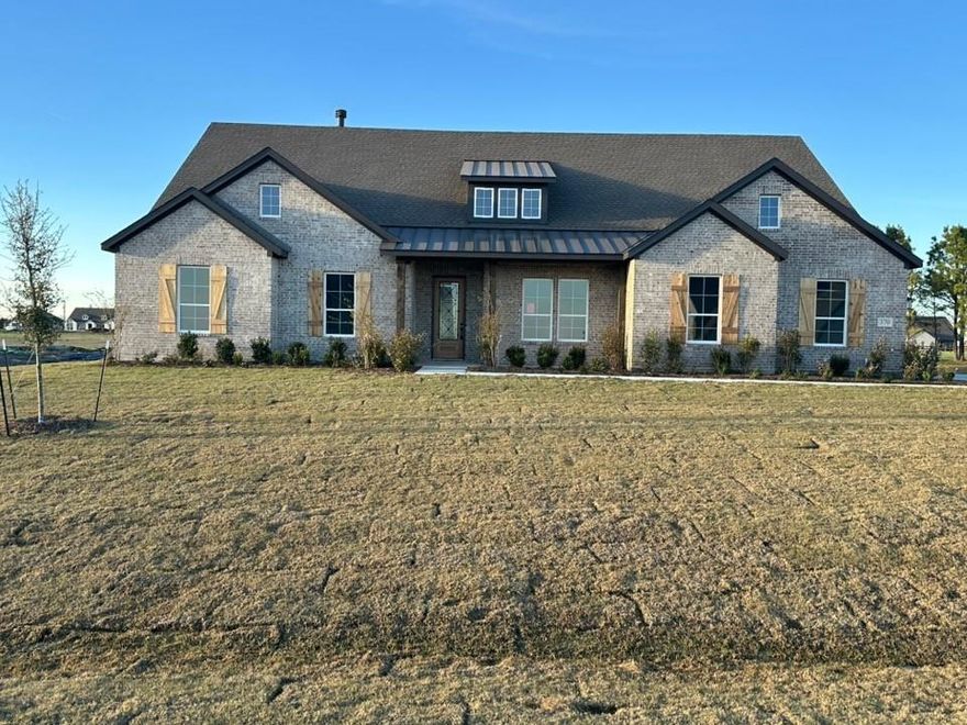 Estimated April 2026 completion! Ask us about our Trade In Trade Up Program, we can buy your home if you buy ours! Introducing The Cedar Sage by Riverside Homebuilders—a single-story haven spanning 2,857 square feet, offering simplified living without compromising luxury. Approach the grandeur of the home through a covered porch, setting the stage for the elegance that lies within. Enter through the foyer, where to the right, a versatile flex room awaits—which is perfect for a cozy home office or creative space. To the left of the foyer, discover three traditional bedrooms, each accompanied by its own walk-in closet and a shared full bath—providing comfort and privacy for family or guests. The journey continues into the heart of the home, revealing a sprawling family room and a designer kitchen adorned with a spacious island, which is truly an entertainer's dream. For added convenience, a game room-flex room is tucked away in the back left, offering endless possibilities for use. On the opposite side of this ranch-style home, the owner's suite beckons with a spa-like bathroom and an expansive closet, creating a private retreat that you’ll never want to leave. Adjacent to the three-car garage, a mud bench and laundry room enhance practicality, while a sizable covered back patio invites outdoor living and relaxation. Whether you’re looking to experience the simplicity of one-story living or enhance your lifestyle with a taste of luxury—the Cedar Sage can give you the best of both worlds, embodying Riverside Homebuilders' commitment to blending functionality with exquisite design for a truly exceptional living experience.