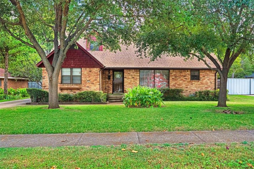 Come with your vision and imagination to transform this home into a stunning beauty! 2828 Larkspur Lane offers 2,023 sq. ft. of living space on a rare nerly half-acre lot shaded by mature trees on a picturesque, well-manicured street. Just 15 minutes from downtown Dallas, it blends neighborhood charm with city convenience.

Inside, the flexible layout includes a spacious family room with fireplace, a downstairs master suite with full bath, an additional bedroom and half bath on the main level. A separate living room adds even more space for entertaining or everyday comfort. Upstairs are two bedrooms and a full bath. 

Already livable but ready for updates, this home has solid bones and endless potential. The oversized backyard is ideal for outdoor living, play, or future additions—space that’s hard to find this close to the city.
Enjoy being walking distance to schools and close to shopping, dining, entertainment, and public transportation. Zoned for Dallas ISD: Webster Elementary, Browne Middle, and Kimball High.

Competitively priced for homeowners and investors alike—remodel to create your dream home or reimagine for resale or rental. Don’t miss this opportunity; bring your vision and best offer to turn this “ugly duckling” into a beautiful swan!