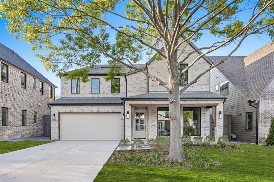 Ideally located within walking distance of Lakewood’s premier amenities,this breathtaking transitional home offers unparalleled access to the SoPac Trail,White Rock Lake,& Ridgewood Park — a dream for outdoor enthusiasts.Meticulously crafted by Fairmont Homes,it sits on an oversized 55x170 lot amid high-end new construction,blending luxury & community seamlessly.Impressive curb appeal welcomes you with an inviting front porch,natural brick detailing, & meticulously designed landscaping that evokes a timeless,established feel.Inside, you’re greeted by luxurious designer finishes including white oak hardwoods,smooth-finished sheetrock,elevated lighting,& rare quartzite & marble surfaces.Expansive bi-folding doors create a seamless connection between the family room & a resort-style backyard,featuring a spacious loggia with fireplace,a stunning pool,& a large turf yard — perfect for year-round entertaining.The exceptional kitchen is a true showstopper,boasting a large center island,JennAir appliances,inset cabinetry, & both a walk-in & butler's pantry.Thoughtfully designed for effortless flow & abundant natural light,the open layout beautifully connects the kitchen,dining, & family rooms.The first-floor primary suite offers serene views of the backyard & pool,& includes a spa-like bath & an incredible walk-in closet.Additional highlights on the main level include a dedicated study with custom built-ins,a stylish powder room,& a functional mudroom.Upstairs, you'll find three generously sized secondary bedrooms - each with its own en-suite bath & walk-in closet - plus a spacious game room for endless entertainment.The oversized 2 car garage is pre-wired for an EV charger, while energy-efficient upgrades like a Lennox HVAC system,foam insulation, & a tankless water heater ensure comfort & sustainability year-round.This is the 5th of 7 homes expertly crafted by Fairmont Homes on this coveted block and the only remaining completed home,a rare opportunity not to be missed!