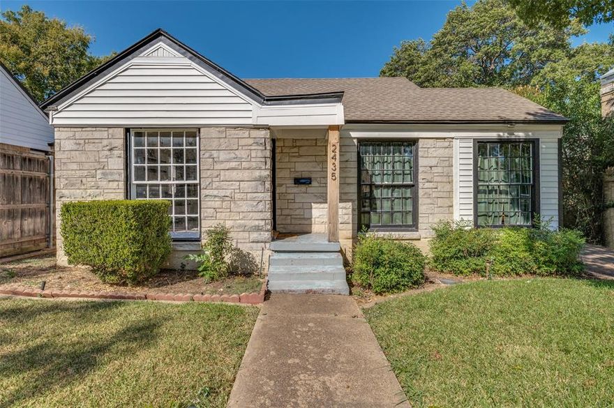 Dive in to Kessler Plaza in this minimal traditional Oak Cliff charmer with classic double hung windows with divided panes and modest front porch. Don't let the 1940's facade fool you. This versatile property was reimagined in 2022 and  offers endless ways to live, work, and unwind, with three unique living areas designed for flexibility. Step into a bright, inviting living room where natural light pours through the windows and every detail feels intentional. The kitchen takes center stage with custom shaker cabinetry, quartz countertops, stainless appliances, and thoughtful finishes that make it both functional and beautiful. Two tranquil bedrooms share a modern bath, while the primary suite features its own bonus space — ideal for an office, studio, or quiet retreat — along with dual closets and room to breathe. An additional private wing offers its own bedroom, bath, living area, and laundry — a perfect setup for guests, extended family, or rental income. Step outside to an expansive backyard paradise, complete with a pool refinished this year and plenty of room to relax or entertain. Leverage the fully remodeled studio apartment located above the garage for even more value. The apartment features luxury vinyl floors, stainless steel appliances, custom cabinetry, a full bath, stackable laundry, and a mini-split HVAC. Recently leased for $1,550 per month, it’s a built-in opportunity for extra income or a creative workspace. Invest in yourself - this property delivers modern function with timeless Oak Cliff charm and can be adapted to multiple living arrangements for living and loving. Moments from Bishop Arts, Tom Thumb, and a quick drive to Downtown Dallas — it’s more than a home; it’s a lifestyle upgrade.