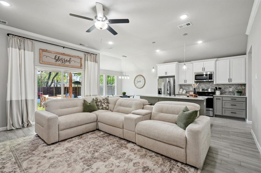 Beautiful custom home featuring 3 bedrooms and 2 bathrooms, thoughtfully upgraded throughout. This bright, open floor plan offers a seamless flow with fresh paint, crown molding in the main living areas, and abundant natural light. The kitchen showcases quartz countertops, soft-close cabinetry, stainless steel appliances, and a stylish backsplash. Both bathrooms also feature quartz surfaces, with a stunning frameless shower in the primary suite. Designed with efficiency in mind, the home includes R-38 insulation, a 14 SEER HVAC system, and low-flow fixtures to help reduce energy and water consumption. Ideally located just minutes from downtown Greenville with easy access to the highway, this home combines quality, comfort, and convenience. Buyer and buyers agent to verify measurements, schools and all other information. This home qualifies for the Community Advantage loan program. Contact agent for more information.