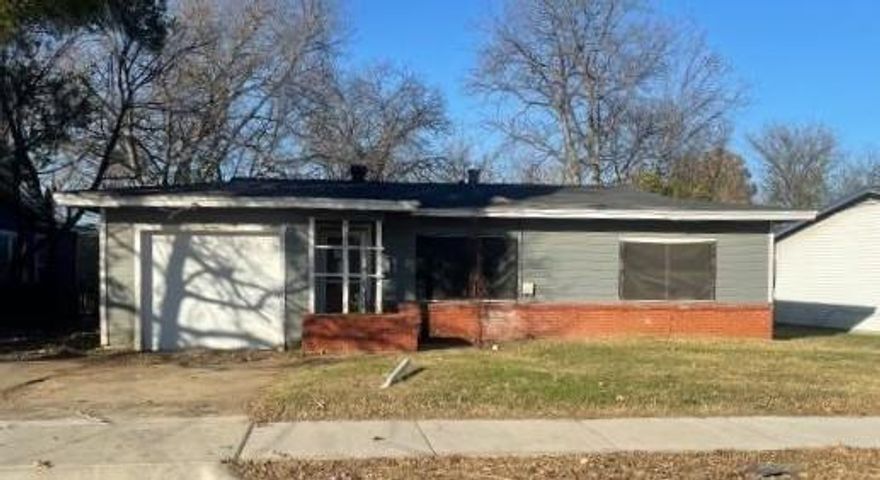 Great opportunity for investors or buyers looking to renovate and add value. This 3 bedroom 1 bath home features a 1-car attached garage and offers solid potential with repairs and updates. Property is being sold as-is and will require significant work. Convenient Fort Worth location with access to major roads, shopping, and amenities. Ideal for those seeking a renovation project or investment opportunity. Check it out!