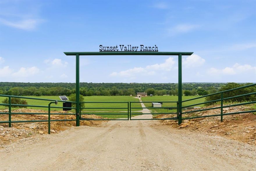 112-acre SUNSET VALLEY RANCH — a rare Brazos River frontage retreat just 15 minutes south of Granbury and 15 minutes north of Glen Rose. This hidden gem offers 2,440 feet of riverfront, a picturesque pecan bottom, expansive coastal field, dramatic elevation changes with long views, and over 3,500 feet of quiet, dead-end road frontage on Mitchell Bend Ct.

The property includes a well-maintained 2,085 sq ft rock home (3 bed-2 bath) with a sunroom that overlooks the river, plus ag-exempt status for tax advantages. Water resources are exceptional: a 75 GPM water well and abundant river access. Improvements include a newly renovated 72×78 slabbed barn with electricity and water, cattle working pens, and all-new front fencing with a new pipe entrance and automatic gate opener.

Versatile uses: turn-key cattle or horse ranch with hay production, a private recreational or event venue, or a development opportunity given the water assets and acreage. Move-in ready home, strong infrastructure, and scenic privacy make this a one-of-a-kind offering.