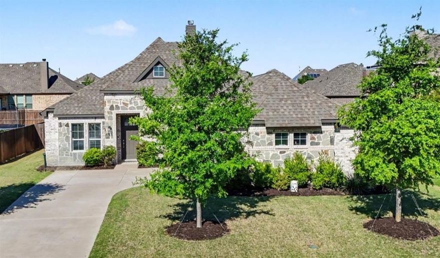 INTEREST RATE BUYDOWN OR REDUCTION, LIST AND LOCK PROGRAM! The lender is matching seller contributions of up to 1% of the sale's price towards interest rate buy down or reduction! Welcome to Massey Meadows, where tranquil living meets modern convenience in the charming town of Midlothian, TX! Nestled amidst lush trees and serene landscapes, this community provides a peaceful retreat while maintaining easy access to all the essentials. Wonderfully and meticulously maintained, this 3-bedroom cul-de-sac home with an office and two dining areas, offers the perfect layout for your family and loved ones. The quiet cul-de-sac provides extra space for play, guest parking, and peace of mind with no through traffic. Located in the award-winning Midlothian ISD, this home delivers both comfort and convenience. Inside, you’ll find large, spacious rooms with an open, light-filled layout. The kitchen offers excellent flow with ample counter space, on your oversized island making it ideal for anyone who loves to cook, host, and entertain. Built in 2020, this home also includes the remaining builder’s 10-year structural warranty, giving buyers added confidence and long-term protection. The property sits on a 0.21-acre cul-de-sac lot with a large backyard—perfect for gatherings, pets, or play. The neighborhood is truly family-friendly, offering jogging and biking paths and a welcoming community feel. Buyer and Buyers agent to verify all information during option period, such as schools, measurements, etc.