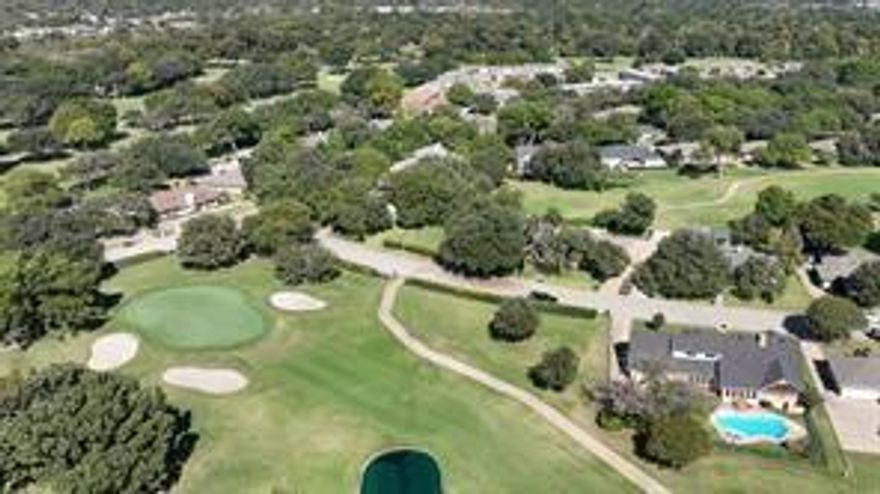 Ridglea North course complete renovation will make the view here priceless. Take advantage of a buyers market and secure this location before the market turns.  This beautiful home has all the right updates in place and done within the last few years. Make this your forever home, it truly has room for everyone. Boasting high ceilings, wood burning fireplace, formal living, dining, family room, 4 very spacious bedrooms and bonus room. Bonus room could easily be additional bedroom, home office, media, play room or game room.  Some of the highly desired extras include approximately 400 square foot of storage, enclosed sunroom with a view of the pool. and newly renovated golf course.  This is a very unique property, one way in and one way out, volunteer HOA, over sized garage, additional parking space for an rv boat, or additional cars and neighbors only on 1 side.    The floorplan is perfect with split bedrooms, large kitchen and a coffee bar. Get moving, a golf course view is waiting for you.