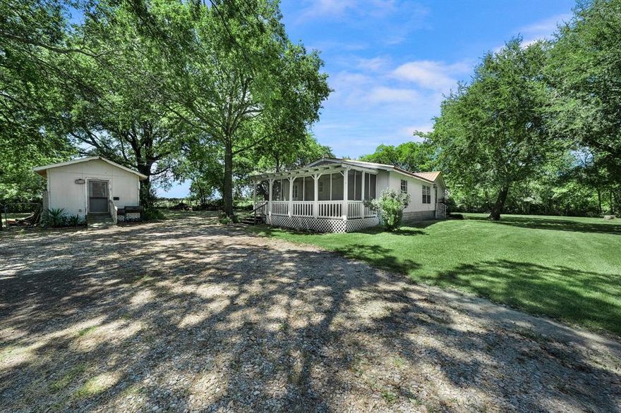 Situated on a spacious one-acre lot, this well maintained 3 bed 2 bath mobile home offers comfort, charm, and plenty of outdoor appeal. Surrounded by mature trees that provide shade and privacy, a welcoming screened-in porch, ample room to garden, entertain, or simply enjoy the natural surroundings makes this home a perfect retreat for those seeking tranquility and space. Perfect for first home buyers, retirement or investment!