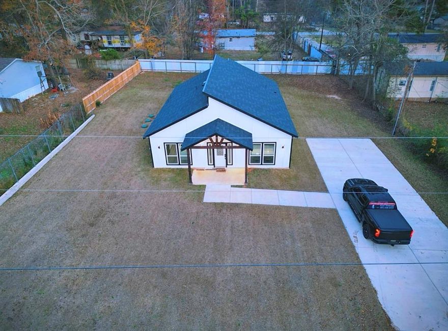 Brand-new construction priced at $299,000! This 3-bedroom, 2-bath home offers 1,633 sq ft of modern living on an oversized 15,984 sq ft lot (108’ x 148’). Built in 2025, everything is brand new, featuring modern finishes, stunning curb appeal, and an oversized driveway. The attic is air-conditioned, with painted floors and lighting—perfect for a studio, home office, gym, or extra play space for kids.