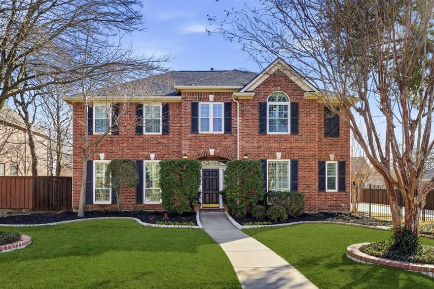 Experience the pinnacle of comfort in this meticulously updated Southlake home, nestled within the vibrant, active community of Myers Meadow. This residence perfectly balances sophisticated interior design with an extraordinary outdoor retreat. 
The open-concept main level features recently installed engineered hardwood floors, while the second level boasts brand-new carpeting & ceiling fans. Large picture windows with plantation shutters flood the home with natural light. The chef’s kitchen is equipped with double ovens, gas cooktop, and beverage cooler, perfect for entertaining. Peace of mind is guaranteed with a new roof (December 2025), triple-pane windows, and a finished 3-car garage with custom cabinetry.
The Primary Suite features dual closets and a recently updated Primary bathroom with a walk-in shower and soaking tub. A spacious loft area perfect for gaming and a Junior Suite for guests, multi-generational living, movie room, or office, connected to a jack-and jill bathroom with separate vanities.  Large secondary bedrooms provide ample space for everyone. The possibilities are endless with the function of the upstairs! 
Step outside to your private backyard, oasis, featuring a heated spa, waterfall, elegant water features, color-changing lights, and a large pool, perfect for entertaining, volleyball, and swimming laps. Relax under the pergola or utilize the separate backyard area, ideal for gardening, play, or pets. Pool was renovated in 2023 with upgraded peerless pebble surface, a new heating unit, filter pumps, and is fully programmable via an app on your phone. This home offers the rare combination of move-in-ready luxury and a world-class outdoor lifestyle in one of Southlake’s most sought-after neighborhoods.