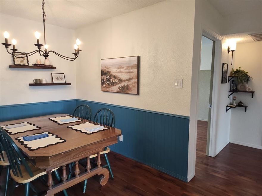 Welcome to this condo nestled in a gated and quiet community.  This 2B2B home is cozy and has one of the few largest floor plans which also has the added perks of having two assigned parking spots.  Unit's balcony overlooks the pool and hot tub which also houses the clubhouse, mailboxes and laundry room. High speed internet options  available and 5G cellular speeds is had with the cell tower being located right outside the community.  Stylish updates recently done to give a modern and chic vibe.  Location of the community provides quick access to Dallas Parkway and 190 making commutes less time consuming.  Walking distance to Tom Thumb and short 5 minute drive to Costco.