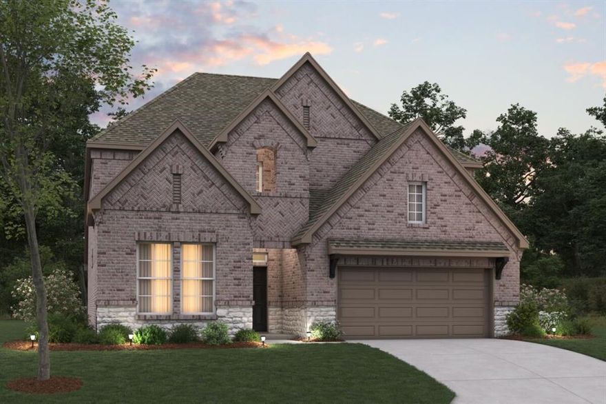Built by M-I Homes. Step into this brand new Addison home plan located in the amenity-rich community of Lilyana and within the top-rated Prosper ISD. This new-construction delivers all of the must-haves you're looking for in a spacious 2 story home design such as tall ceilings, exceptional natural light, plenty of storage space, a large upstairs game room plus a media room, and elevated finishes throughout. 

From top to bottom, you'll enjoy the benefit of ample cabinetry and counter space in the well-equipped gourmet kitchen. Stainless steel appliances are a valuable addition and the large entertaining island provides the perfect spot to meal prep while staying engaged with guests in the adjacent family room. 
 
Windows line the entire back wall of the home, drawing in the soft glow of natural light and providing a glimpse of your outdoor patio. For the outdoor enthusiast enjoy a covered patio to further enhance your fenced in backyard. 
 
A vestibule just off the family room whisks you away to the impressive owner's suite. An extended bay window accentuates the space along with 11' sloped ceilings. 
 
The deluxe owner's bathroom awaits, where you can indulge in the daily convenience of double sinks, a relaxing tub, a separate walk-in shower, plus 2 walk-in closets. 
 
The first floor also includes a secondary bedroom, ideal for queues, and a private study that provides the perfect, well-lit space to work from home.

A grand staircase off the family room guides you to the second level where you will be met by a generously sized game room and a media room for maximum space to relax and entertain. A full bathroom, and 2 large bedrooms complete the second level.
 
From incredible amenities to top-rated schools, elevated finishes and an award-winning layout, this new-construction home delivers quality and style you are looking for.

Schedule your visit today!