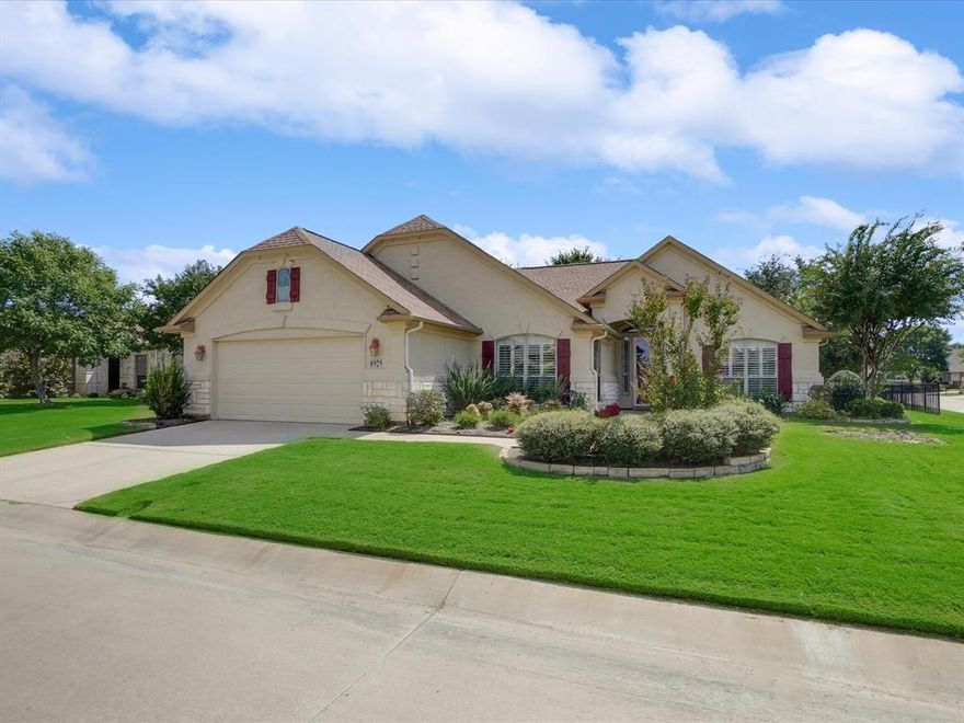 As you know, Robson Ranch is a WELL sought-after community with amenities galore! If you're looking for a spot out here, look no more. GORGEOUS lot, plentiful lush landscaping, and mass curb appeal due to CORNER LOT. A multipurpose room sits off the entry hallway for officing, living or 3rd sleeping space. Great living room with high ceiling, grand windows to a view with Plantation shutters throughout that will put a smile on your face. Gas stove, island, nook, and plenty of room for entertaining or hosting company in the kitchen. Split bedrooms allows for privacy and harmony. This home has all the goods! BIG CORNER LOT, PALMERA PLAN, LARGE COVERED PATIO, SPACIOUS ROOMS, NEUTRAL COLORS, COMMUNITY, AMENITIES, and more!