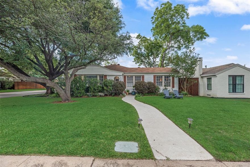 Nestled in the heart of Wilshire Heights, this charming one-story cottage sits on an oversized corner lot and blends timeless character with thoughtful modern updates. 
The current owners have extensively improved the home, including a beautifully remodeled kitchen featuring new Samsung appliances with fresh countertops, a fully renovated bathroom, updated insulation and fresh exterior paint!
Outside, the property offers exceptional curb appeal with native perennial landscaping and low-maintenance grounds in both the front and backyard. Additional upgrades include a newly leveled and repoured garage, new garage door and lift, new backyard fencing, storage shed, and the newest way to protect your home from losing power! This home has the Base power backup battery and home system for added convenience and peace of mind! 
Sunroom and utility room are not included in home's square footage (this area brings to approx. over 1700 sqft). Just two minutes from the restaurant and retail at Mockingbird and Abrams and a five-minute drive to White Rock lake, Anita presents a rare opportunity in the neighborhood to call home!